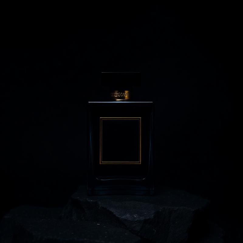 Detalhe de tampa dourada de perfume em close